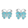 Zuni Turquoise Butterfly Earrings 46474