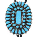 Navajo Silver Turquoise Cluster Bolo Tie 46709