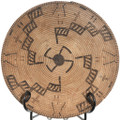 Early 20th Century Whirling Logs Pattern Apache Basket 46809