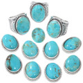 Arizona Turquoise Sterling Silver Native American Mens Ring 46822