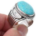 Native American Mens Turquoise Sterling Silver Ring 46822