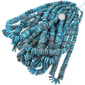 Turquoise Heishi Disc Beads Graduated Necklace Strand 45176