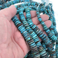 Bisbee II Spiderweb Turquoise Beads Graduated Necklace Strand 45178