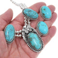 Navajo Sterling Silver Turquoise Jewelry Set 47010