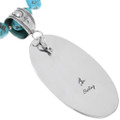 Natural Sleeping Beauty Turquoise Nugget Necklace with Sterling Silver Pendant 1726