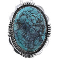 Navajo Sterling Silver Kingman Turquoise Pendant 47277