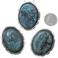 Sterling Silver Kingman Turquoise Navajo Pendant with Chain 1135