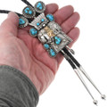 Kachina with Gold Billiken Turquoise Nugget Bolo Tie 47444 