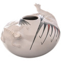 Mata Ortiz Sculpted Lizard Pottery Bowl 47457