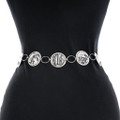 Sterling Silver Overlay Navajo Concho Belt 47508