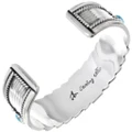 Authentic Row Bracelet Kingman Blue Turquoise Cuff 47595