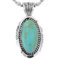 Sterling Silver Number Eight Turquoise Pendant 47636
