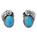 Matching Kingman Turquoise Earrings Squash Blossom Jewelry Set 47639