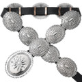 Traditional Navajo Sterling Silver Concho Belt 47663
