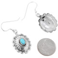 Western Concho Turquoise Earrings French Hook Dangles 47665