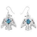 Sterling Silver Thunderbird Turquoise Earrings 47669