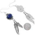 Lapis Sterling Silver Feather Earrings 47675