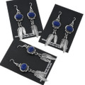 Sterling Silver Lapis Lazuli Navajo Feather Earrings 47675