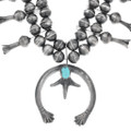 Old Pawn Silver Navajo Squash Blossom Necklace 47776