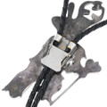 Authentic Zuni Old Pawn Turquoise Inlay Deer Dancer Bolo Tie 47777