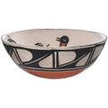 Santo Domingo Pottery Bowl Polychrome Mimbres Animals Design 47799