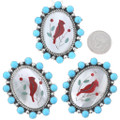 Native American Inlay Cardinal Jewelry 47840