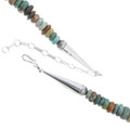Authentic Navajo Designed Hand Beaded Turquoise Silver Necklace Artist Lula Begay 47843