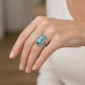 Real Turquoise Ring Womens 47854