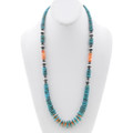 Turquoise Spiny Oyster Navajo Desert Pearl Necklace 47856