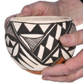 Acoma Pottery Bowl Hand Painted Pueblo Geometric Designs 47871