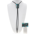 Turquoise Mother of Pearl Sterling Bolo Buckle Set 47946
