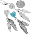 Matching Turquoise Heart Pendant Earrings Chain Included 47954