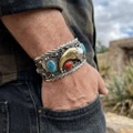 Handsome Heavy Gauge Southwest Claw Bracelet Mens 47963