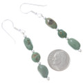 Green Turquoise Earrings French Hook Dangles 47991