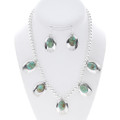 Patagonia Turquoise Sterling Silver Necklace Matching Earrings 48007