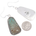 Large Number Eight Spiderweb Turquoise Earrings Artist Lenora Begay Signed 48024