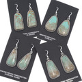 Red Web No. 8 Turquoise French Hook Dangle Earrings 48024