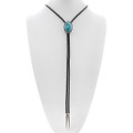 Native American Turquoise Silver Bolo Tie 48035