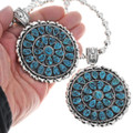 Large Sterling Silver Natural Kingman Turquoise Nugget Pendant 48036