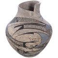 Hand Painted Marbled Clay Mata Ortiz Vase 48048