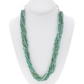 7 Strand Green Turquoise Beaded Necklace Artist Lula Begay 48093