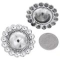 Navajo Design Sterling Silver Repoussé Concho Post Earrings 48105