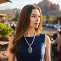 Number Eight Turquoise Pendant Sterling 48127