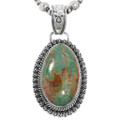 Navajo Sterling Silver Number Eight Turquoise Pendant 48127