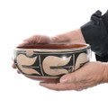 Traditional Hand Painted Native American Pottery Bowl 48160