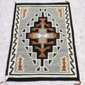 Natural Wool Two Grey Hills Navajo Rug 48172