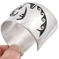 Wide Kachina Design Mens Native American Cuff Bracelet 48184