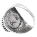 Native American Thunderbird Design Ruby Mens Ring 48207