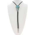 Native American Turquoise Arrowhead Sterling Silver Bolo Tie 48208