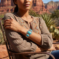 Real Turquoise Southwest Cuff Bracelet Made in USA 48212